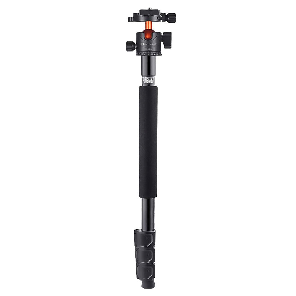 K&F Concept TM2324 2-in-1 Compact Camera Tripod / Monopod with 10kg Payload, 360 Degree Ball Head, and Adjustable Angle Buttons | B234A1+BH-28L