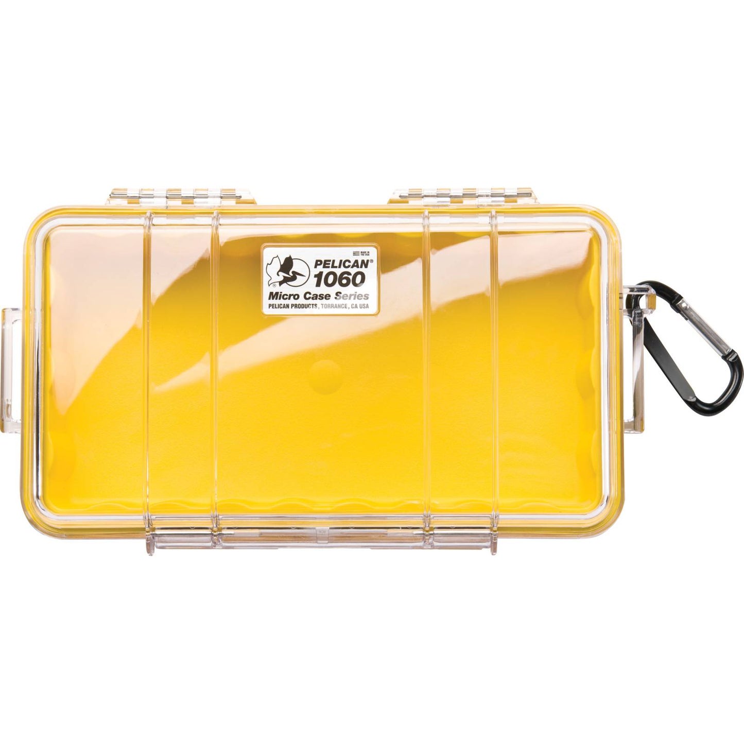 Pelican Micro Case (Colored Liner with Clear Cover) IP67 Watertight Hard Casing with Automatic Pressure Purge Valve for Small Electronics | Model 1060