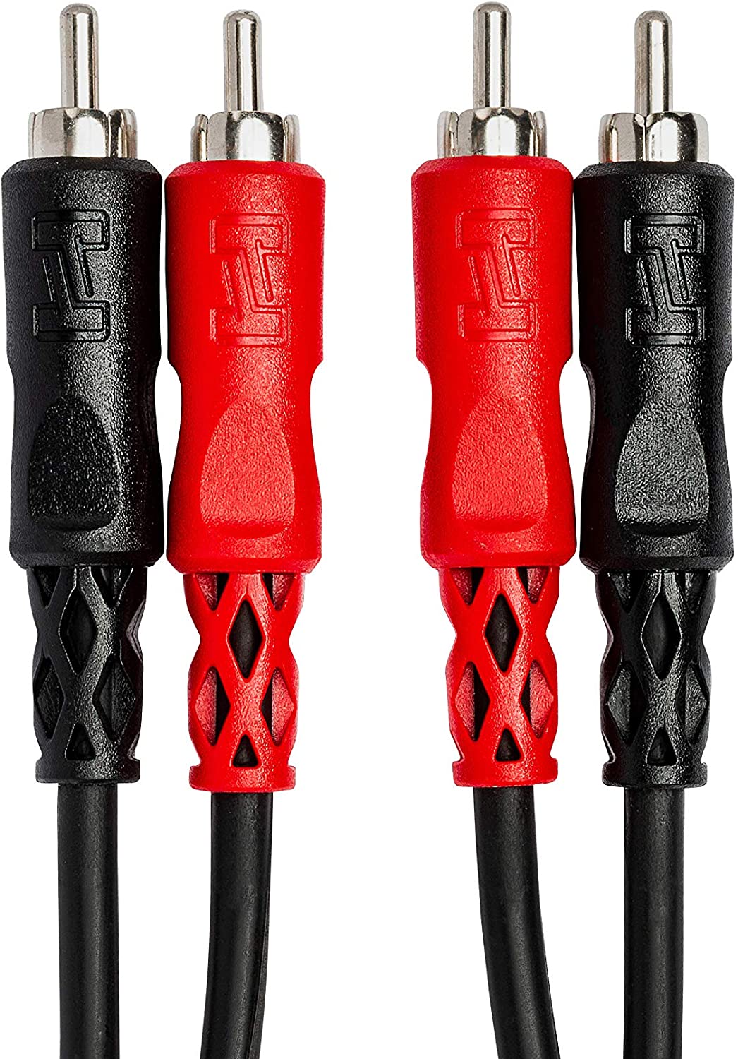 Hosa Technology CRA-202 Nickel Plated Dual RCA to Dual RCA Stereo Interconnect, 2 Meters