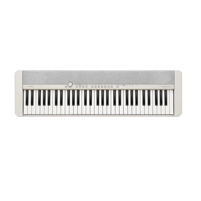 Casio CT-S1 61 Key Portable Classic Design Piano Keyboard with AiX, Wireless MIDI, Volume-Sync, Audio Adaptor (White)