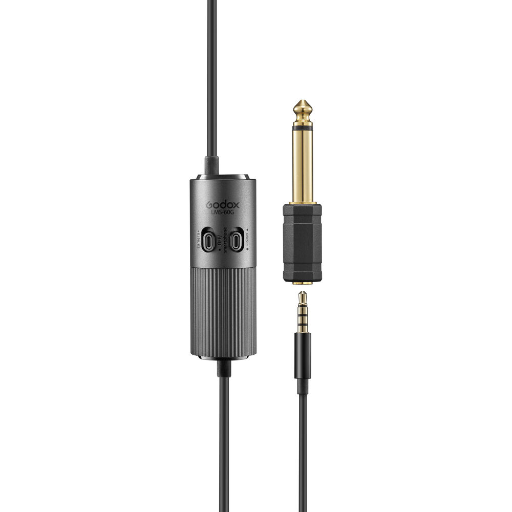 Godox LMS-60G Omnidirectional Lavalier 360 Coverage Microphone with Adjustable Gain