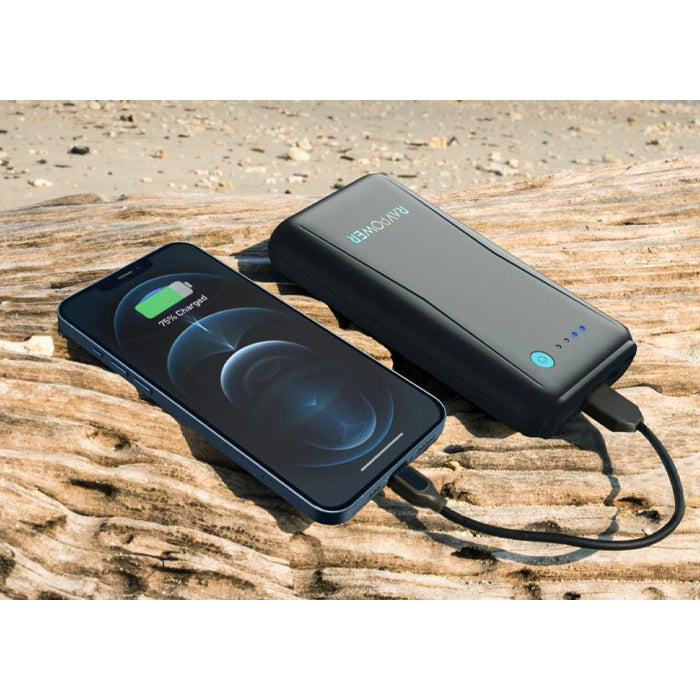 RAVPower 7200 mAh Portable High Power Powerbank and Car Jump Starter with Built-In LED Indicators and 2 USB Ports (Black)