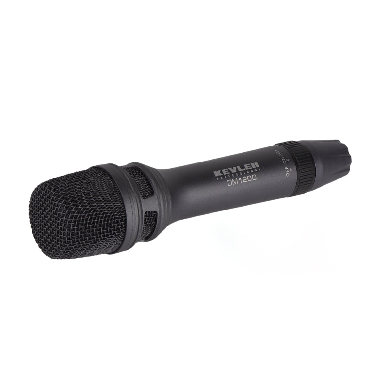 KEVLER DM-1200 Super Cardioid Precision Dynamic Wired Handheld Microphone with 38mm Large Diaphragm, Magnetic Switch, Rubber Shock Mount System