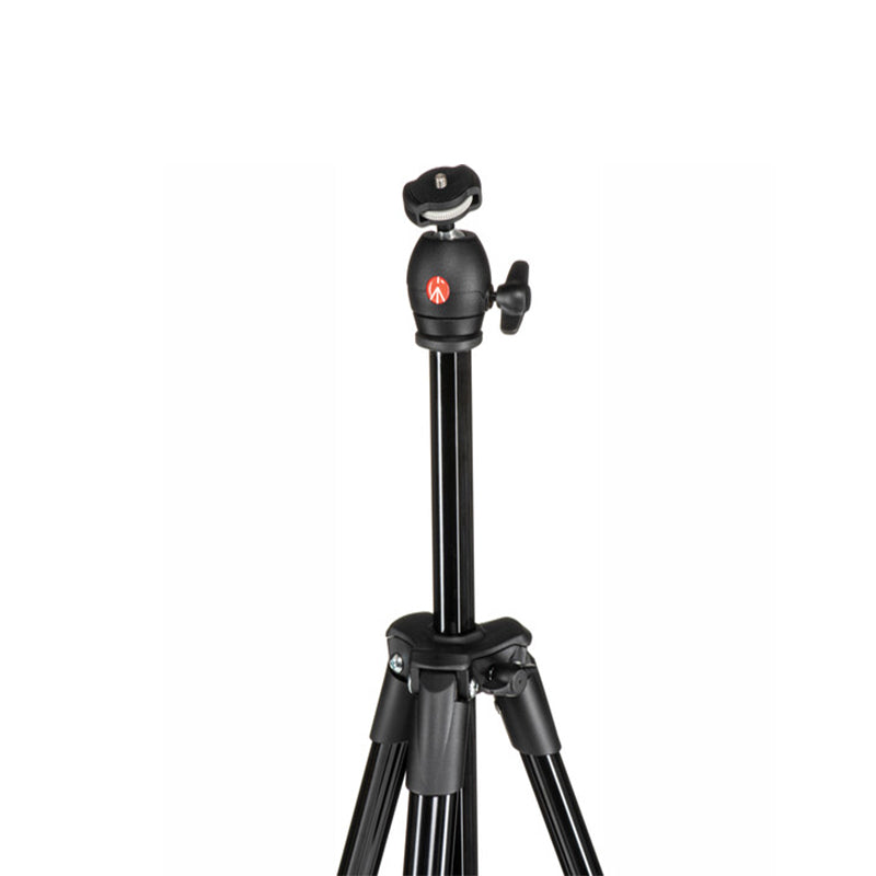 Manfrotto MKCOMPACTLT-BK Aluminum Compact Light 4-Section Tripod Kit with 1.9kg Load Capacity Ball Head (Black)