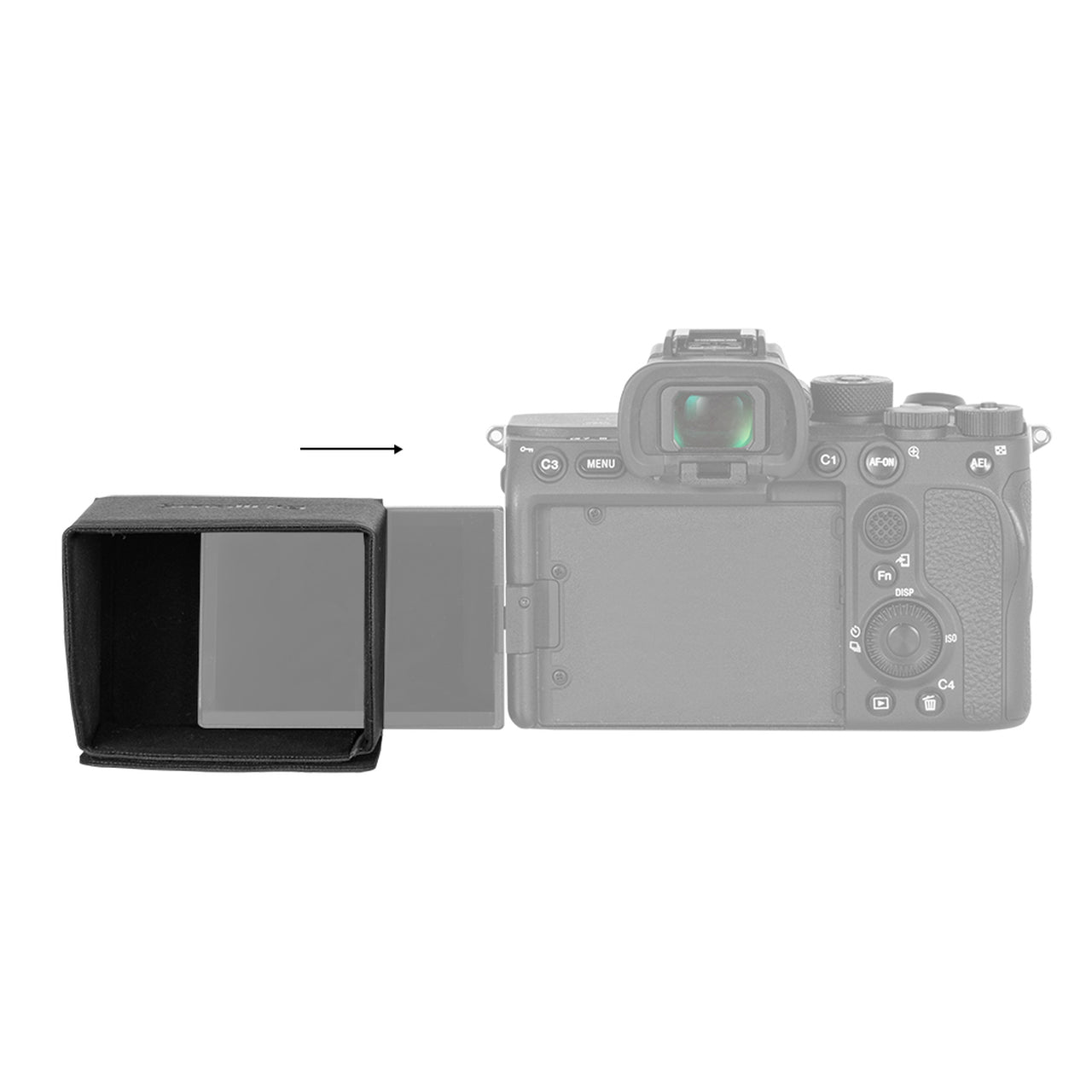 SmallRig Sunhood for Sony Alpha 7S III/Alpha 7C/ZV-1/ZV-E10/FX3 Mirrorless Camera LCD hood with Raised Internal Edges Slide-in Mounting 3206
