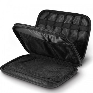UGREEN Organizer Storage Travel Bag 2-Layer Large Capacity Soft Case for Phone, Tablet, SD Cards, Cables (Black) | 50147