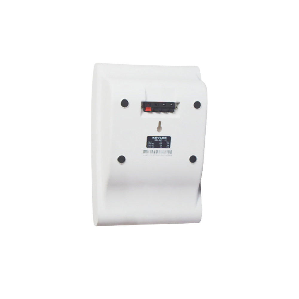 KEVLER WSL-62T 6.5" 2-Way Bass Reflex Wall Mount Speaker with 160Hz-18KHZ Frequency Response, 98dB Sensitivity Level, Max 8 Ohms Impedance and 100V Multi-TAP Function