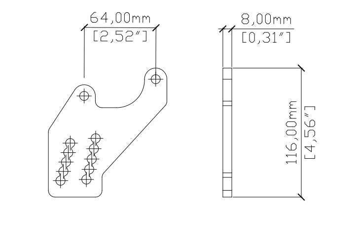 Martin Audio Short Ground Stack Bar with Color Code and Vertical Angle Adjustment for MLA Mini and WPM systems | ASF20057
