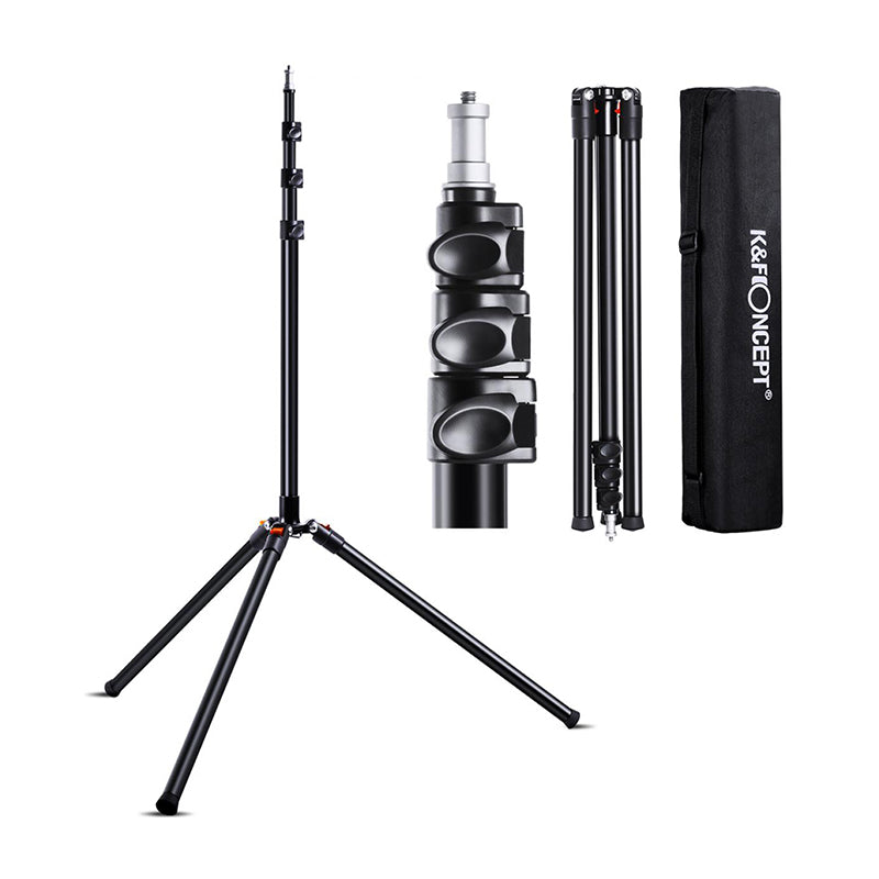 K&F Concept 86.6" Heavy Duty Light Stand with 4Kg Load Capacity and Adjustable Buckles for Photography and Lighting Equipment | KF34-009V1