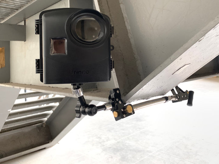 Brinno ACC1000P Stainless Steel Camera Clamp Plus 110lb Load Capacity 10.6inches Extendable Poles 360 Rotating Tripod for Action Camera Time-Lapse Photography Videography
