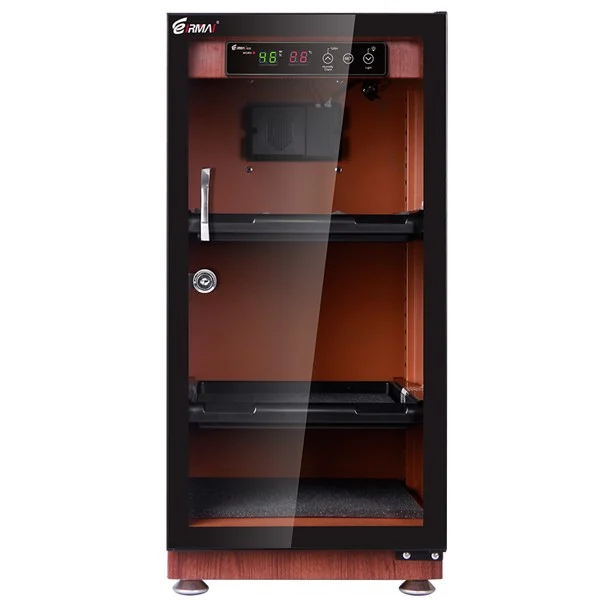 Eirmai 50L Electronic Digital Dry Cabinet Dehumidifying Box - 50 Liters Wood Grain Finish (MRD-55W)