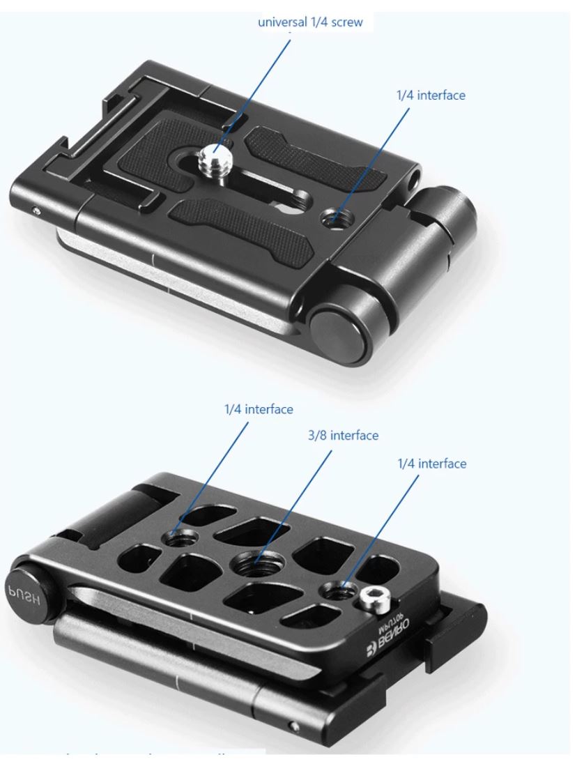 Benro MPU70P Multifunctional Quick Release Plate for Benro Arca Swiss Ball Head