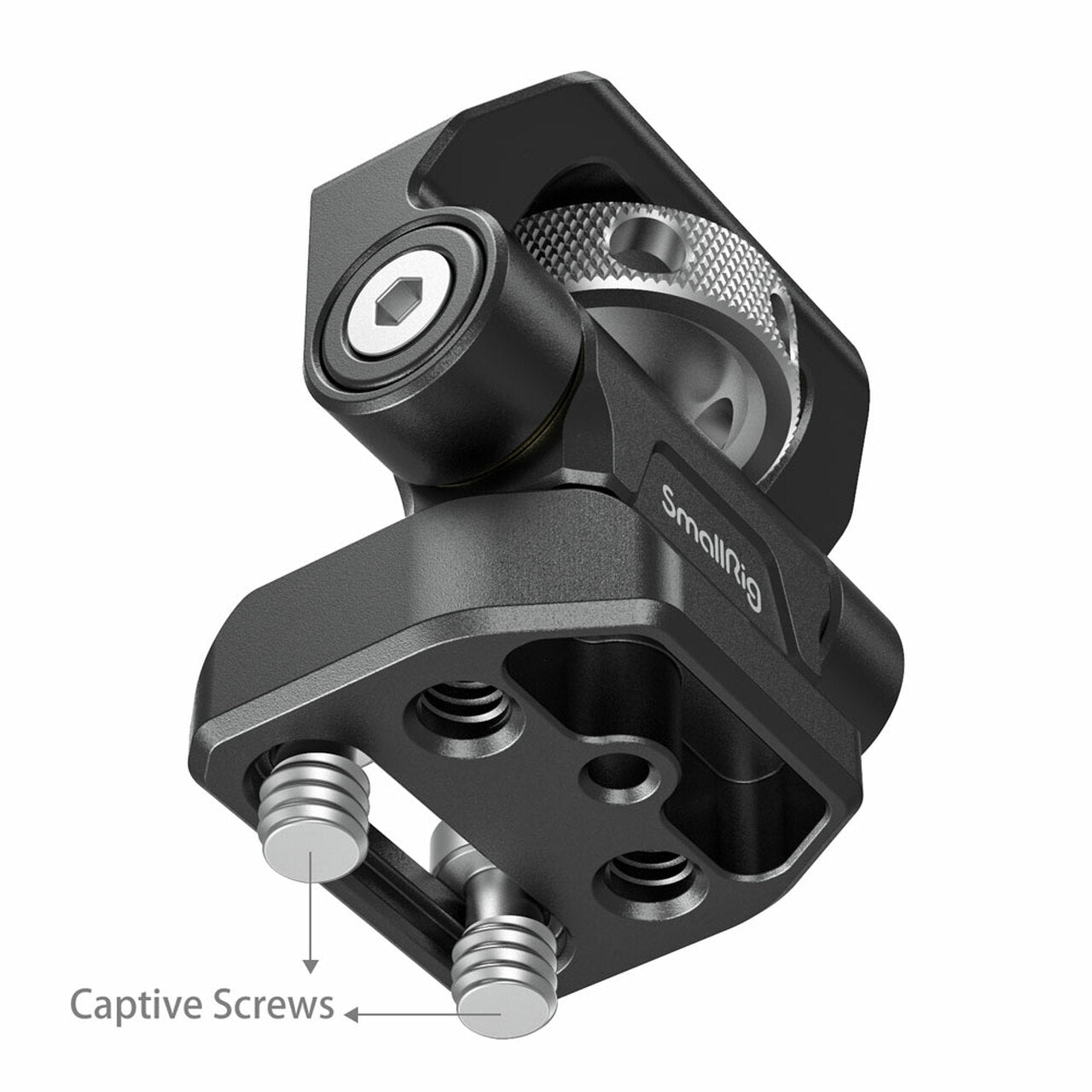 SmallRig Swivel and Tilt Adjustable Monitor Mount with 2 x 1/4"-20 Screws Mount 1.5kg Support Aluminum Construction Rubber Padding 2904B
