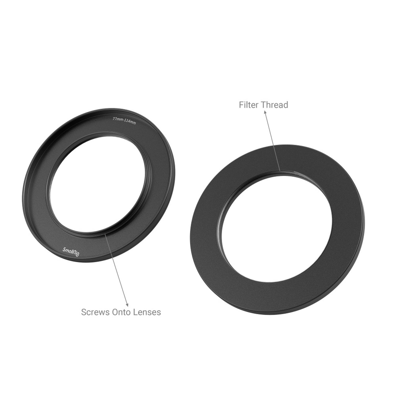 SmallRig Screw-In Reduction Ring Set with Filter Thread (67mm/72mm/77mm/82mm/86mm-114mm) for Matte Box 3410