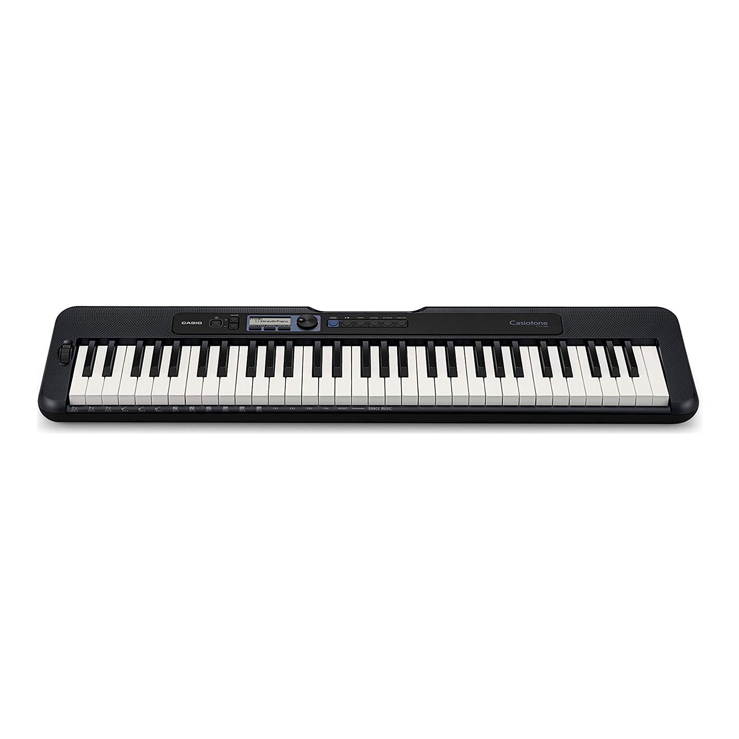 Casio CT-S300 61-Key Black Slim Touch-Sensitive Piano Keyboard with Expression Control, LCD Screen, Sound Preset, Built-in Effects