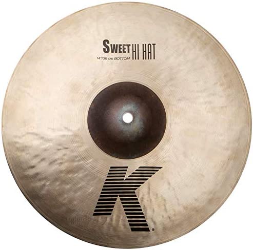 Zildjian K Sweet 14" Brass HiHats Cymbals with Deep Solid Tones for Drums | K0720