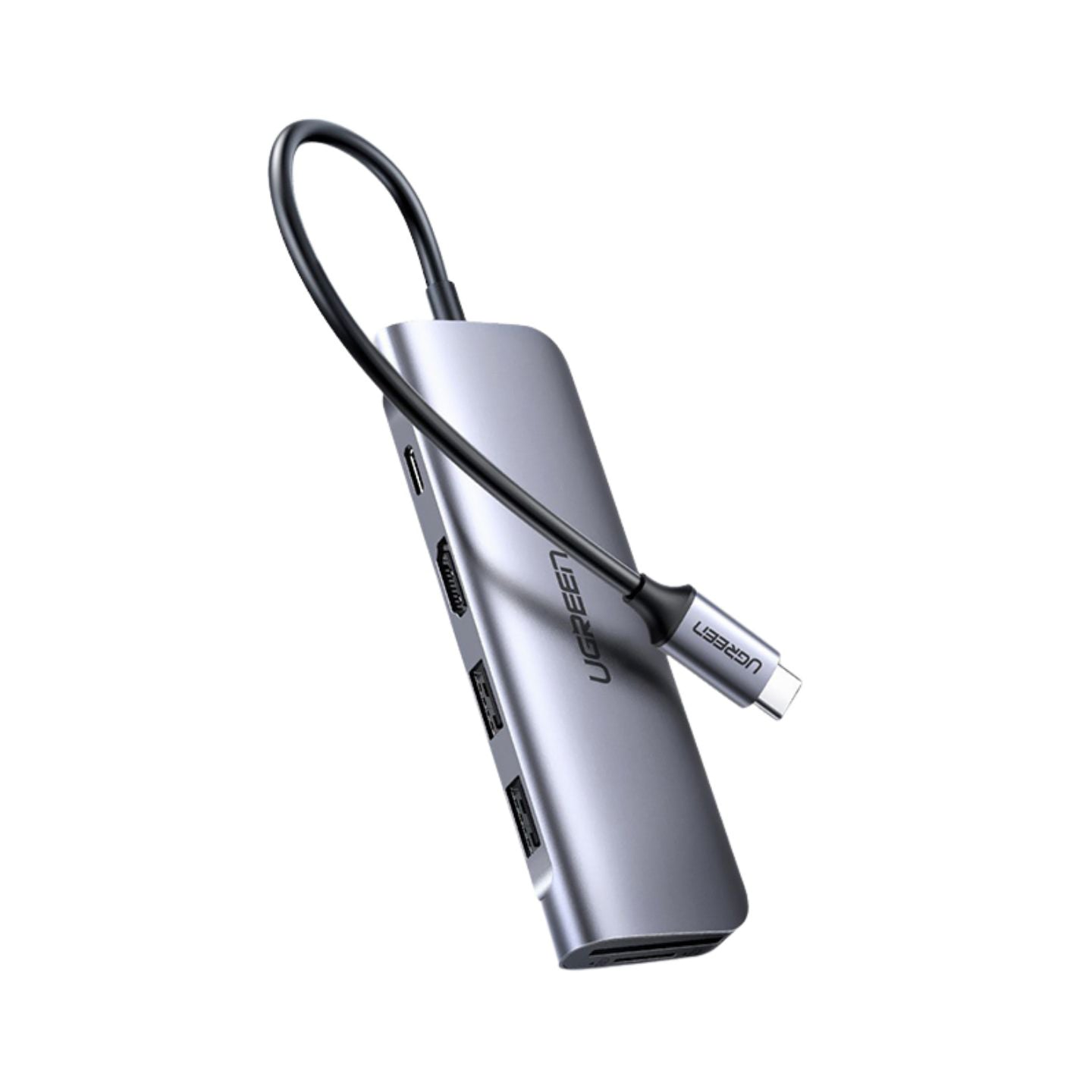 UGREEN 6-in-1 Hub USB-C to USB 3.0 Ports, 4K HDMI, SD TF Card Reader with PD Power Supply | 70411