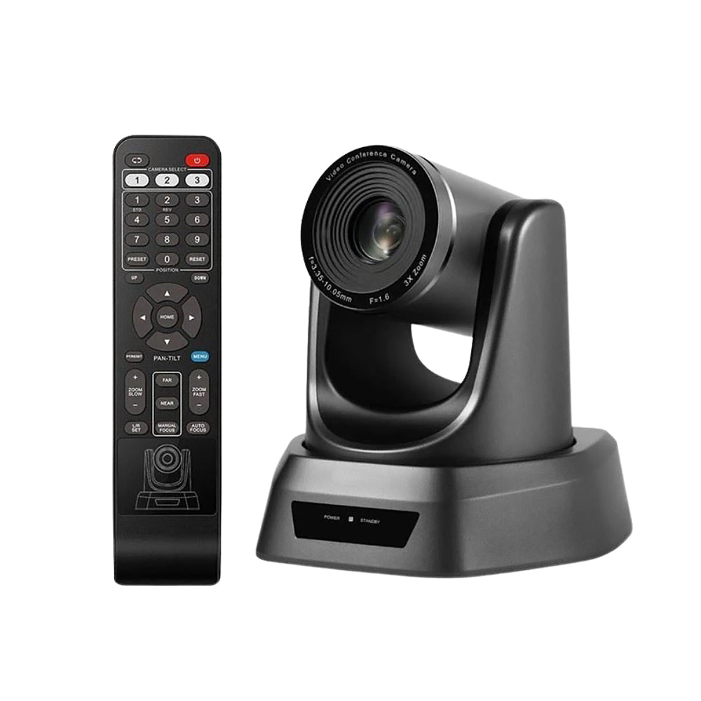 Tenveo TEVO-NV10U 1080P HD PTZ Video Conference Web Camera with USB 2.0 Video Output, 10X Optical Zoom, IR Remote Control, Pan, Tilt and Zoom Features