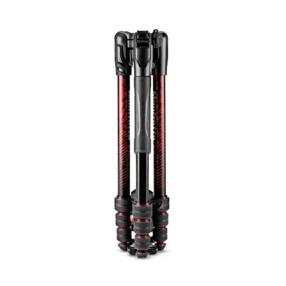 Manfrotto MKBFRTA4RD-BH Befree Advanced Travel Aluminum Tripod with 494 Ball Head for Photography, Vlogging (Twist Locks, Red)
