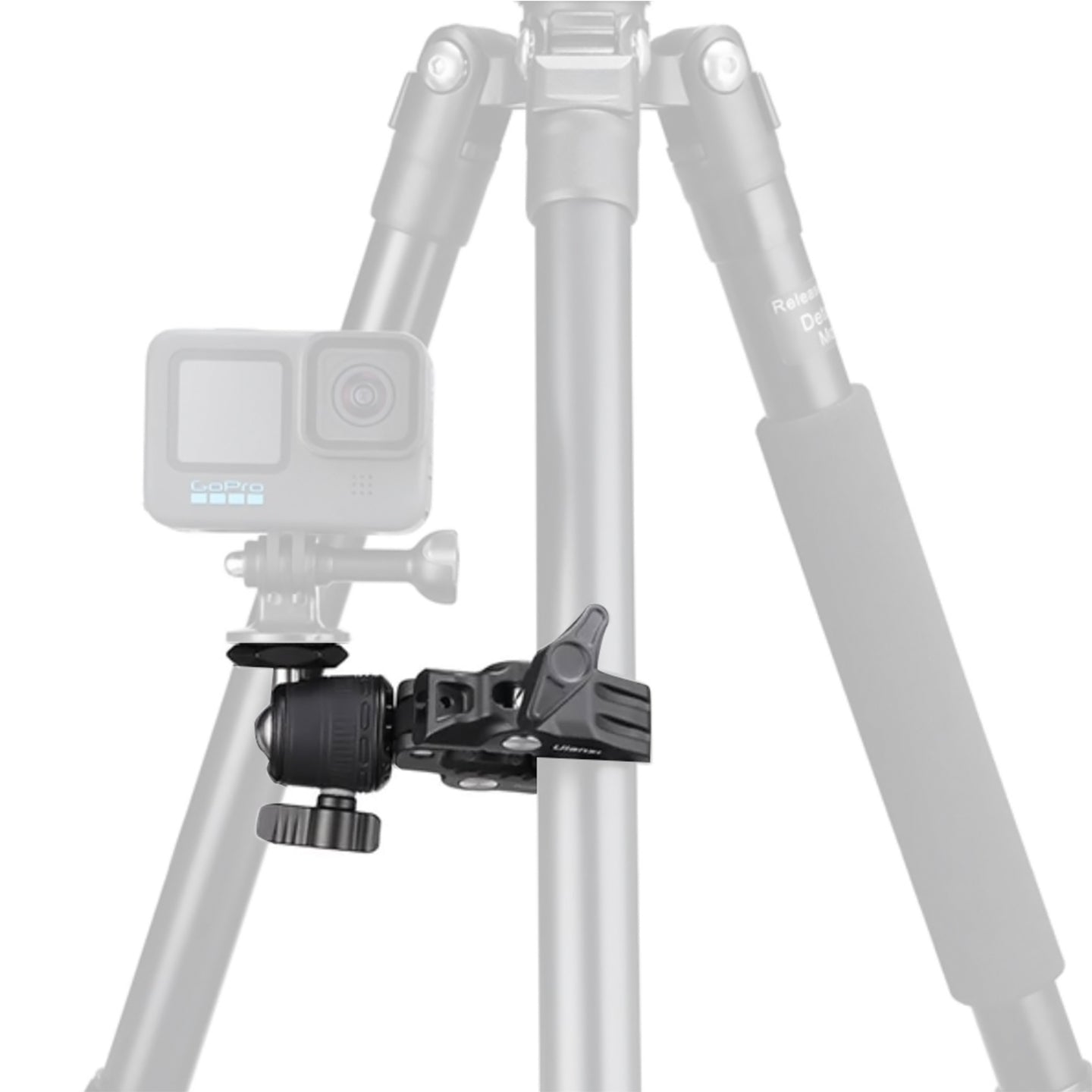 Ulanzi R099 Clamp Mount with Mini 360 Rotating Ball Head Multifunctional Clip for Camera and GoPro