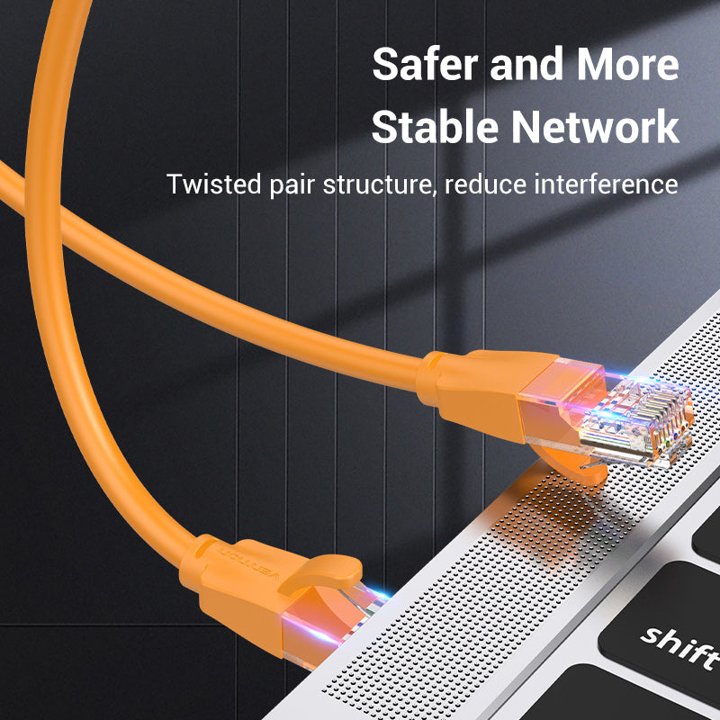 Vention CAT6 Ethernet Round UTP Patch 1000Mbps 250MHz Lan Network Wire Cord for Internet Router PC Modem