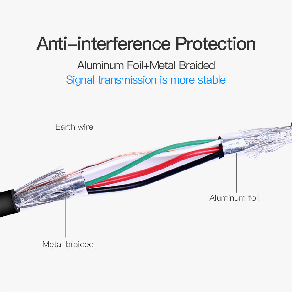Vention USB 2.0 5M Male to B Male Aluminum Foil Metal Braided 480Mbps Printer Cable (VAS-A16)