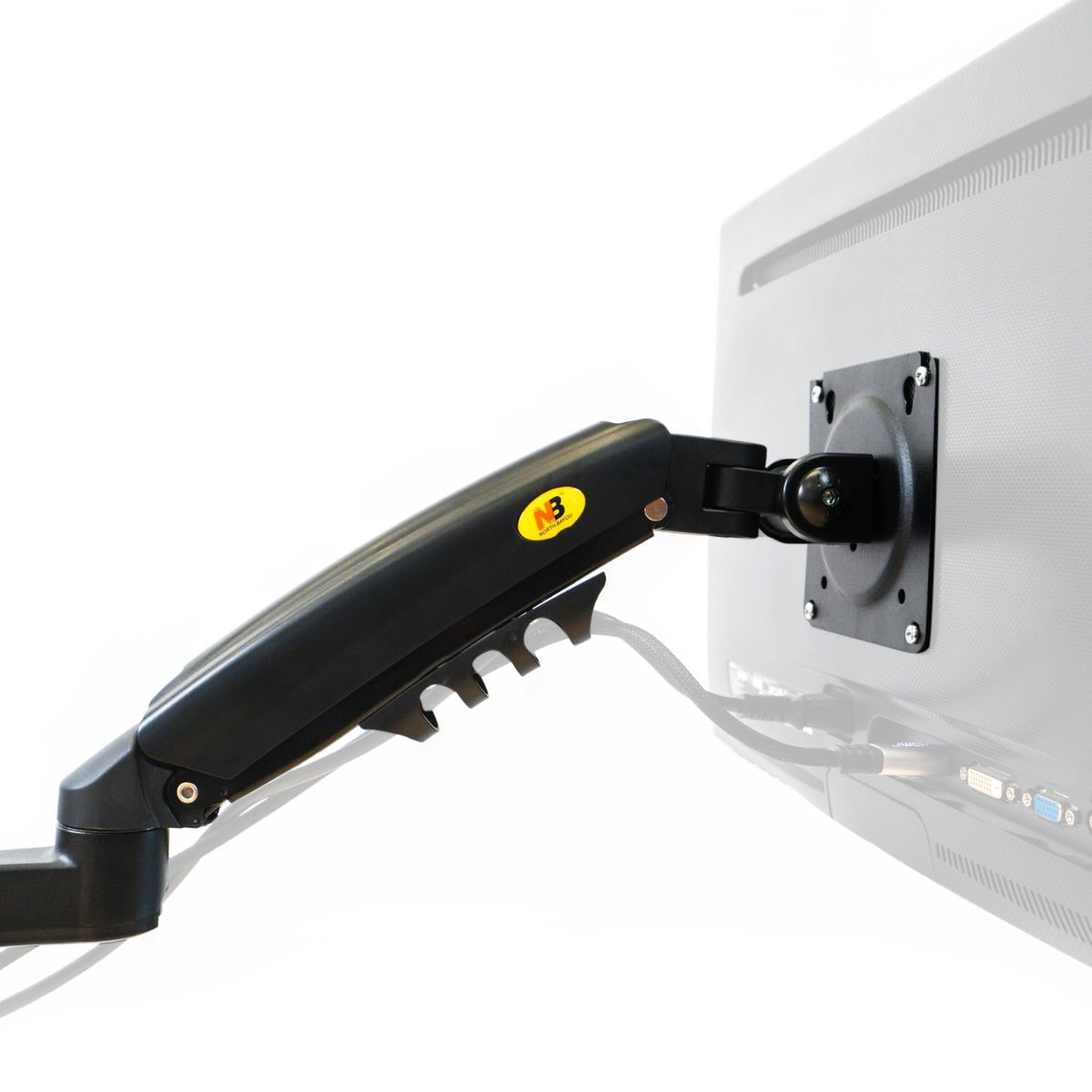 NB North Bayou H80 17"- 27" with 9Kg Max Payload Heavy Duty VESA Monitor Desktop Mount Stand and Gas Strut Full Motion Swivel Arm for Large Screen LCD LED TV Television