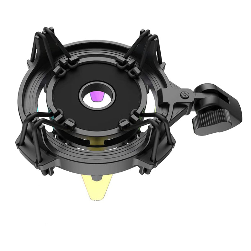 Fifine SK78 8" RGB Shock Mount Microphone Holder with 22mm Diameter Threads, Adjustable Knobs for Gaming, Recording