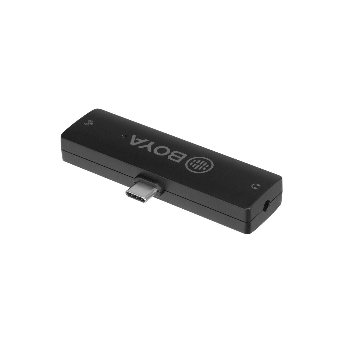 Boya BY-XM6 2.4GHz Dual-Channel Wireless Microphone System with USB Type-C, 100m Range Operation, RXD Receiver, 3.5mm TRS Jack for Smartphones, Tablet, PC | S6