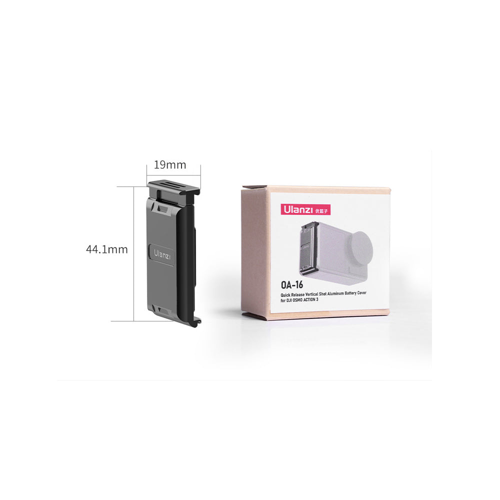 Ulanzi OA-16-A DJI Osmo Action Camera 3 Quick Release Metal Battery Cover for  Photography and Shooting