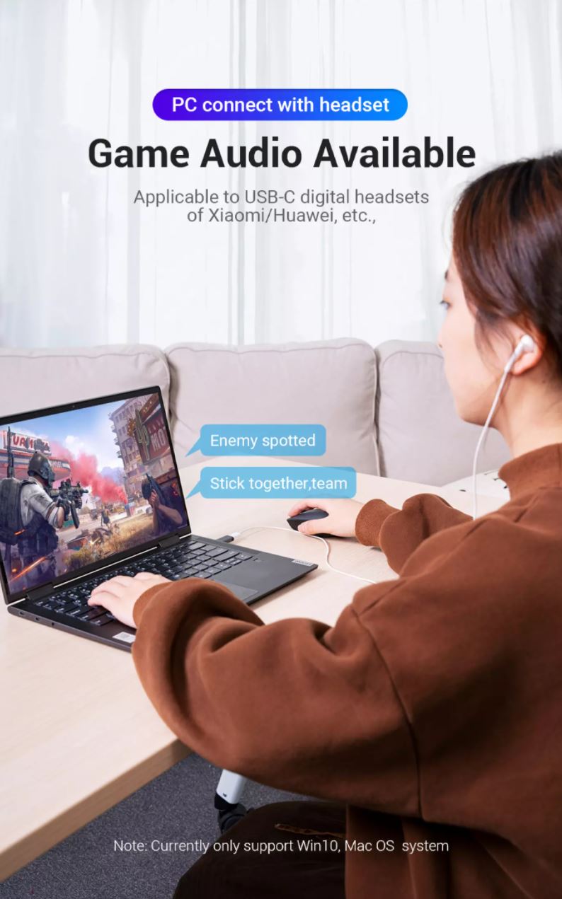 Vention USB 3.0 Male to USB-C Female Adapter 5Gbps High Speed Transfer Gray Aluminum Alloy Converter (CDPH0)