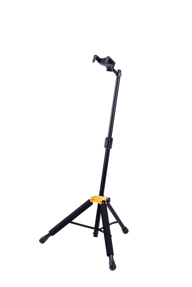 Hercules Stands GS415B PLUS Single Guitar Stand with Auto Grip System and Foldable Yoke