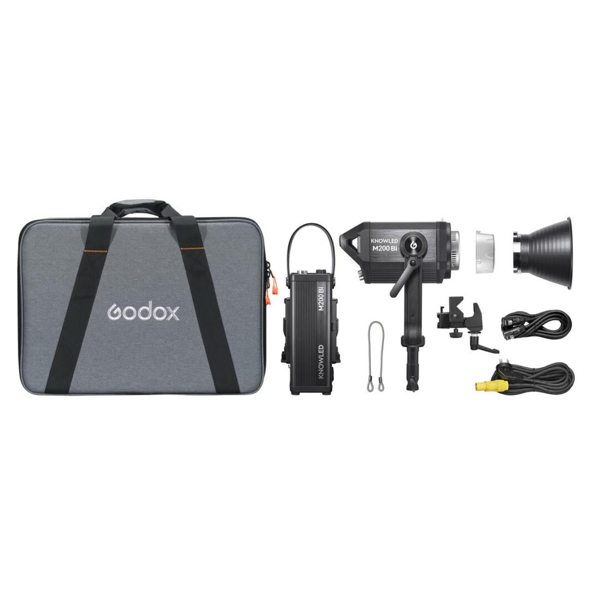 Godox 200W Knowled Daylight / Bi-Color LED Light with Bluetooth Control, 5600K Color Temperature, 4 Effect Presets for Professional Filmmaking | M200D, M200BI