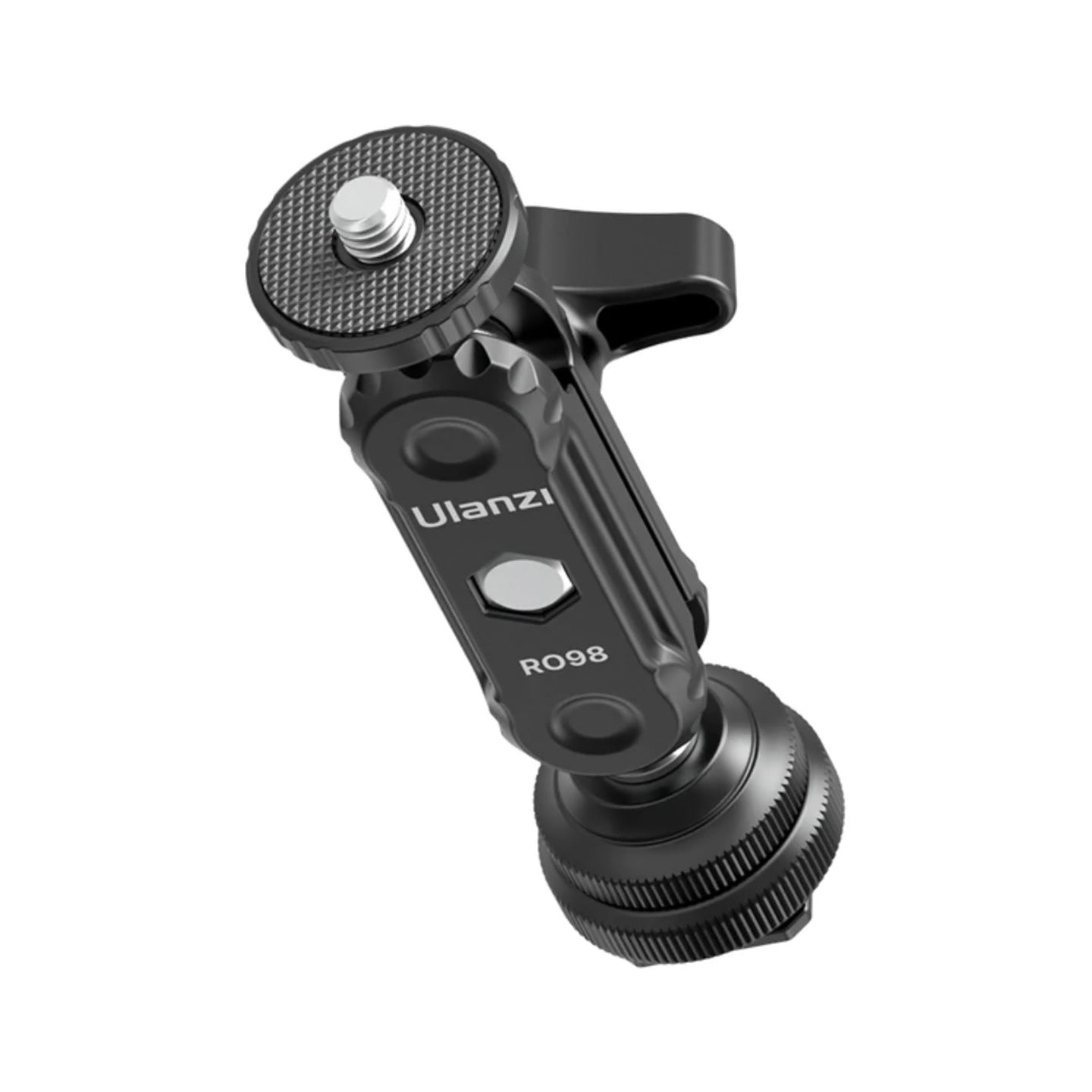 Ulanzi R098 Double Ball Head Joint with Cold Shoe Camera Mount and 1/4" Screw Port Dual Adapter for Fill Light, Monitor, Microphone