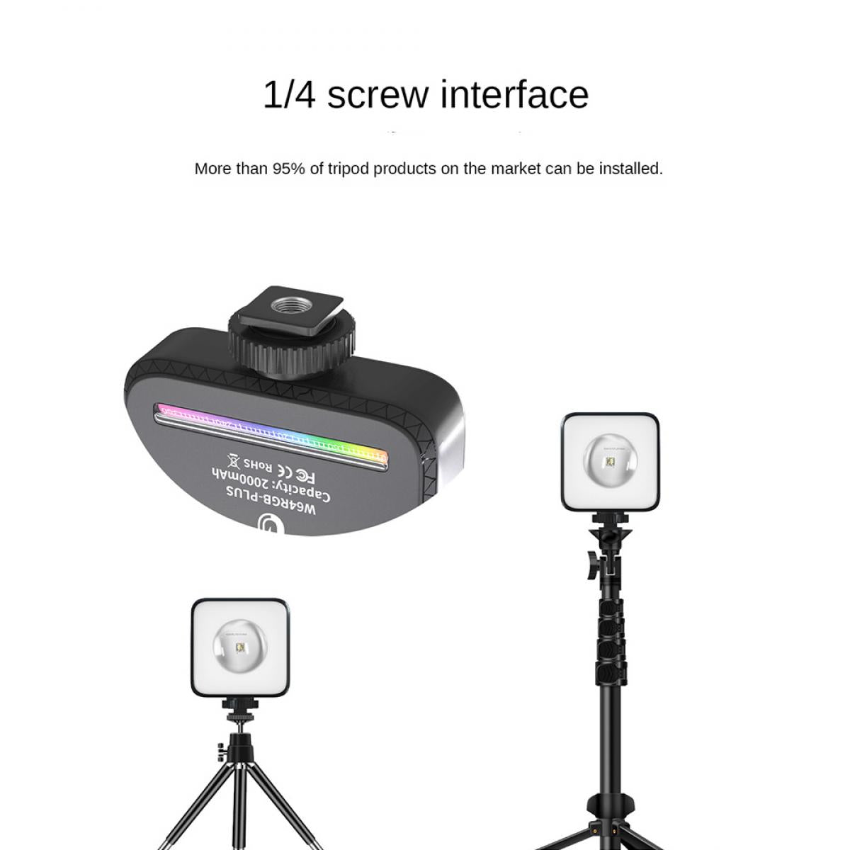Desview / Bestview W-S6 RGB Ambiance Video Fill Light Sunset Projection Lamp LED 2000mAh Rechargeable with 2500K - 9000K Color Temperature