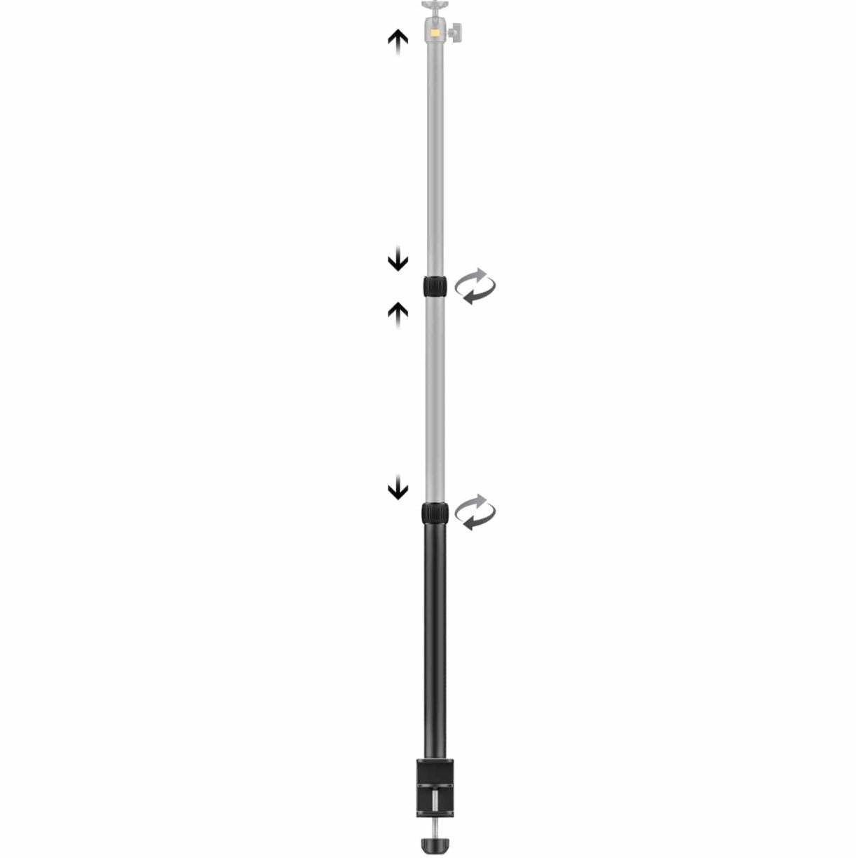 Vijim by Ulanzi LS01 Extendable Lamp Light Stand with Table Clamp for Photography, Vlogging, Podcasts, Filming, Live Streaming
