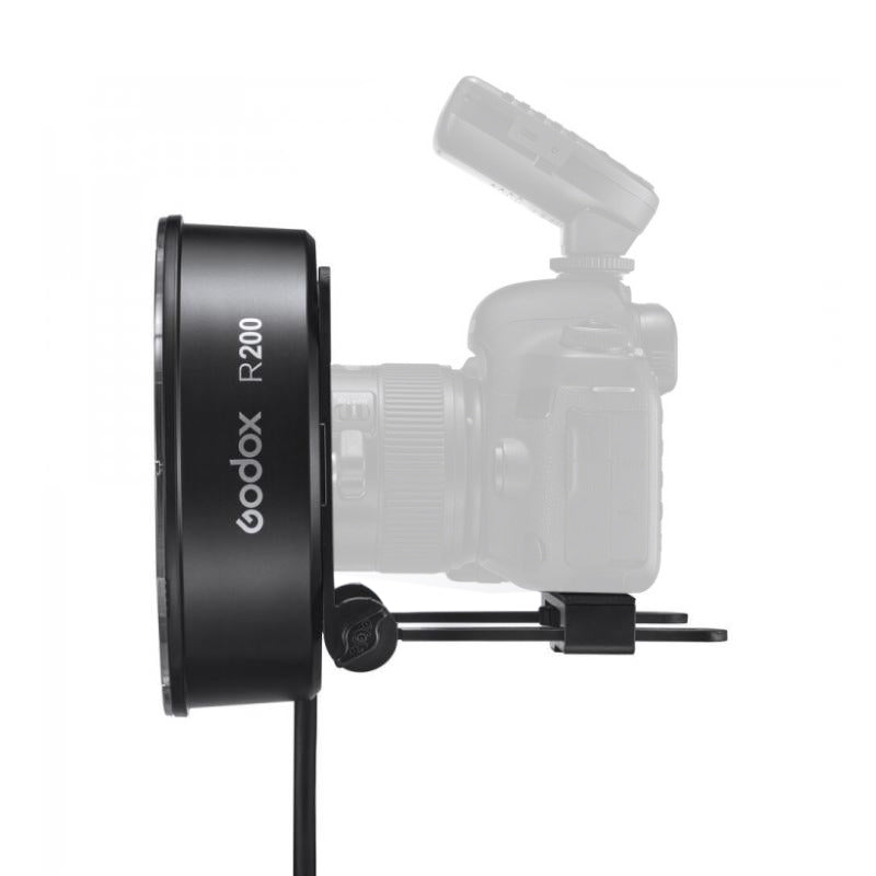 Godox R200 200W Camera Ring Flash Head Mount Kit with Foldable Camera & Umbrella Bracket, Mini Carry Bag for AD200 and AD200Pro