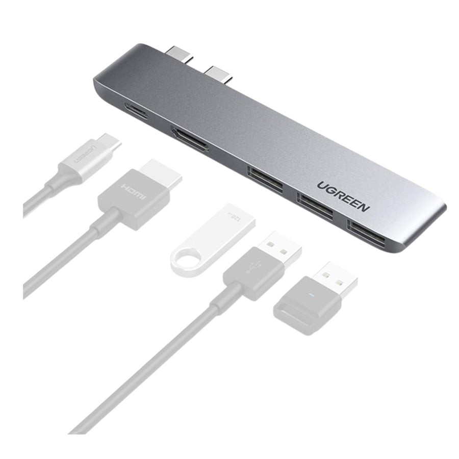 UGREEN USB Type-C Hub Adapter to 4K HDMI, USB-C, USB 3.0 Ports Multifunctional Docking System 5Gbps Transfer Speed, Thunderbolt Compatible | 60559