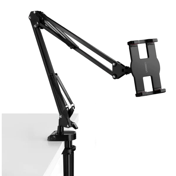 UGREEN Lazy Arm Desk Mounted Universal Metal Phone and Tablet Holder for 4"-12.9" Devices with 360 Degree Rotating Mount and 180 Degree Adjustable Folding Arms | 50394