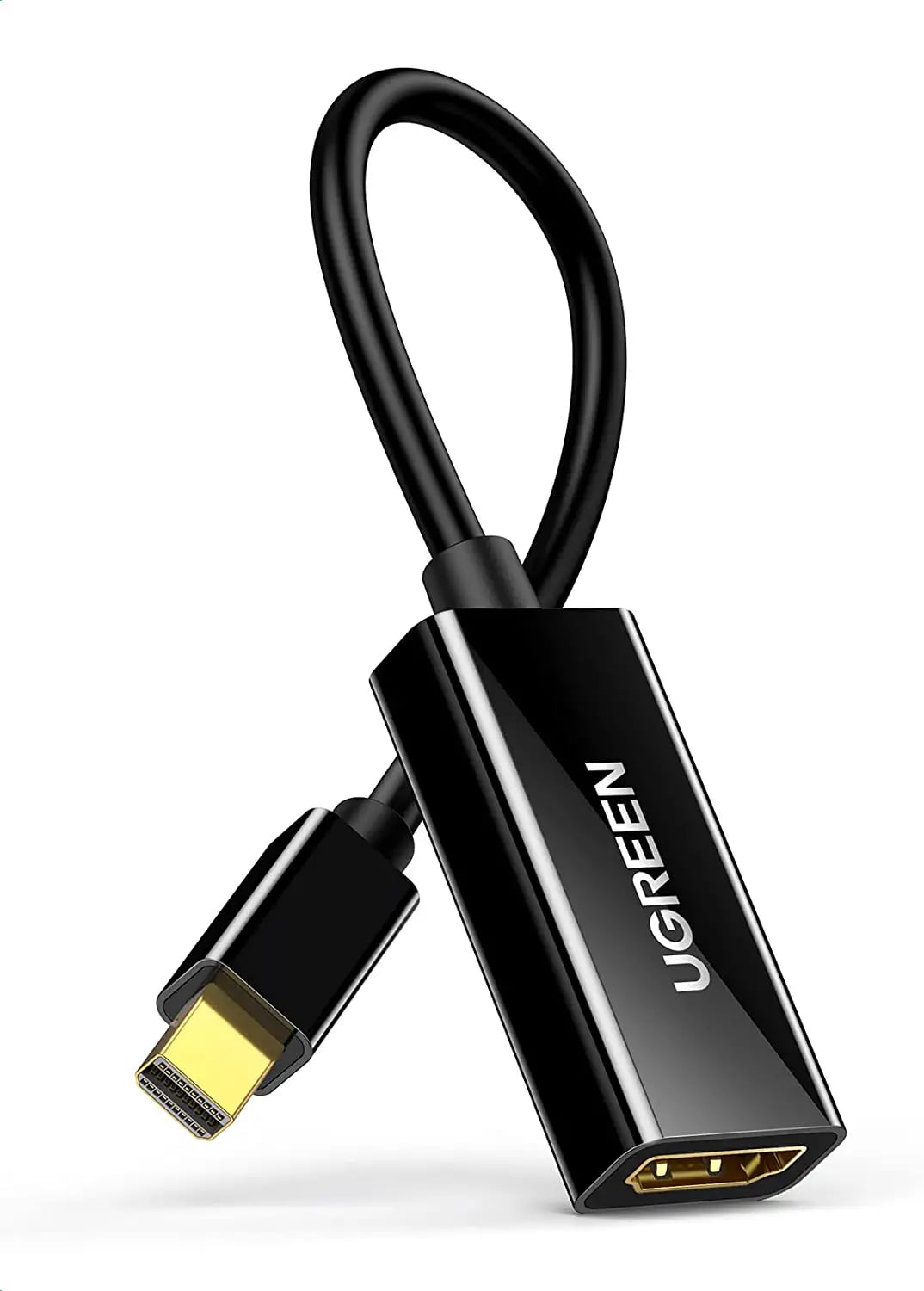UGREEN 1080P 60Hz Mini DisplayPort DP to HDMI Gold-Plated Converter Cable Plug and Play for Display, Projector, TV (Black, White) | 10460, 10461