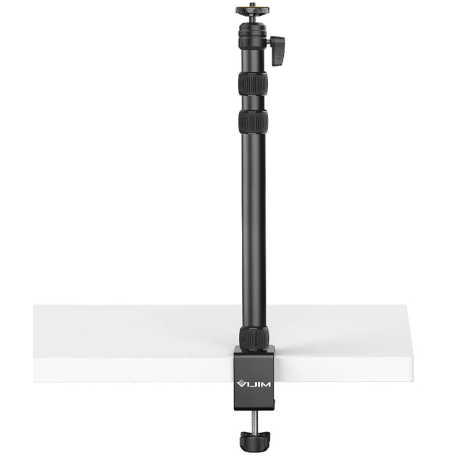 Vijim by Ulanzi LS10 Adjustable Removable Desk Stand with Stable Padded C-Clamp and 360 Degree Ball Head for Smartphone and Camera Vlogging Streaming