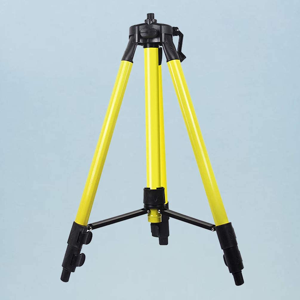 Mtian 2-Section Adjustable Laser Level Tripod for Surveying, Rotary and Line Lasers (YELLOW)
