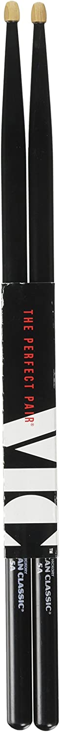 Vic Firth American Classic 5A Hickory Wood Drumsticks (Pair) Drum Sticks for Drums and Percussion (Multiple Styles Available)