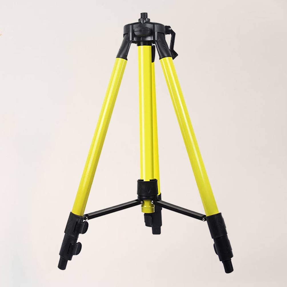 Mtian 2-Section Adjustable Laser Level Tripod for Surveying, Rotary and Line Lasers (YELLOW)