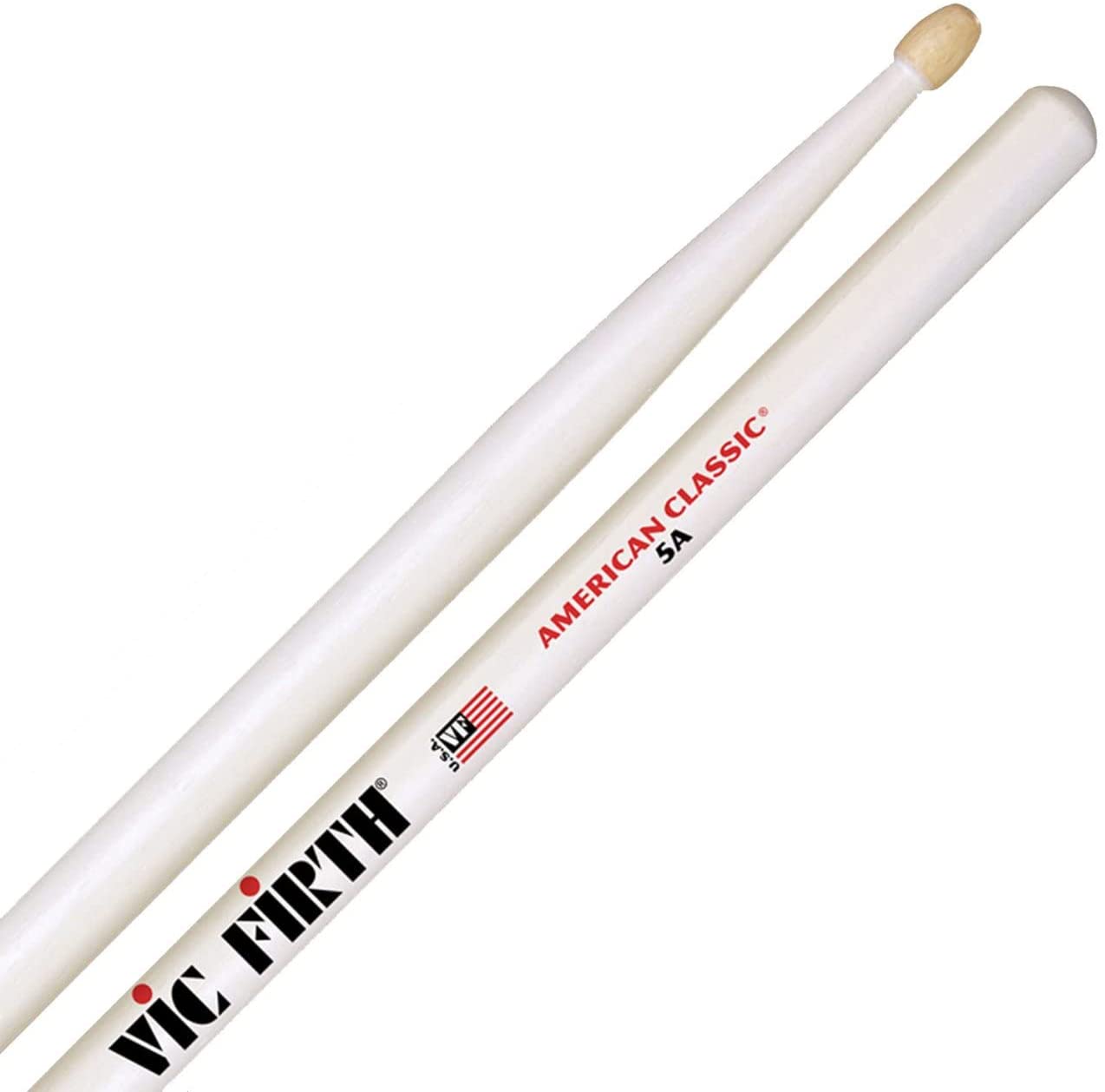 Vic Firth American Classic 5A Hickory Wood Drumsticks (Pair) Drum Sticks for Drums and Percussion (Multiple Styles Available)