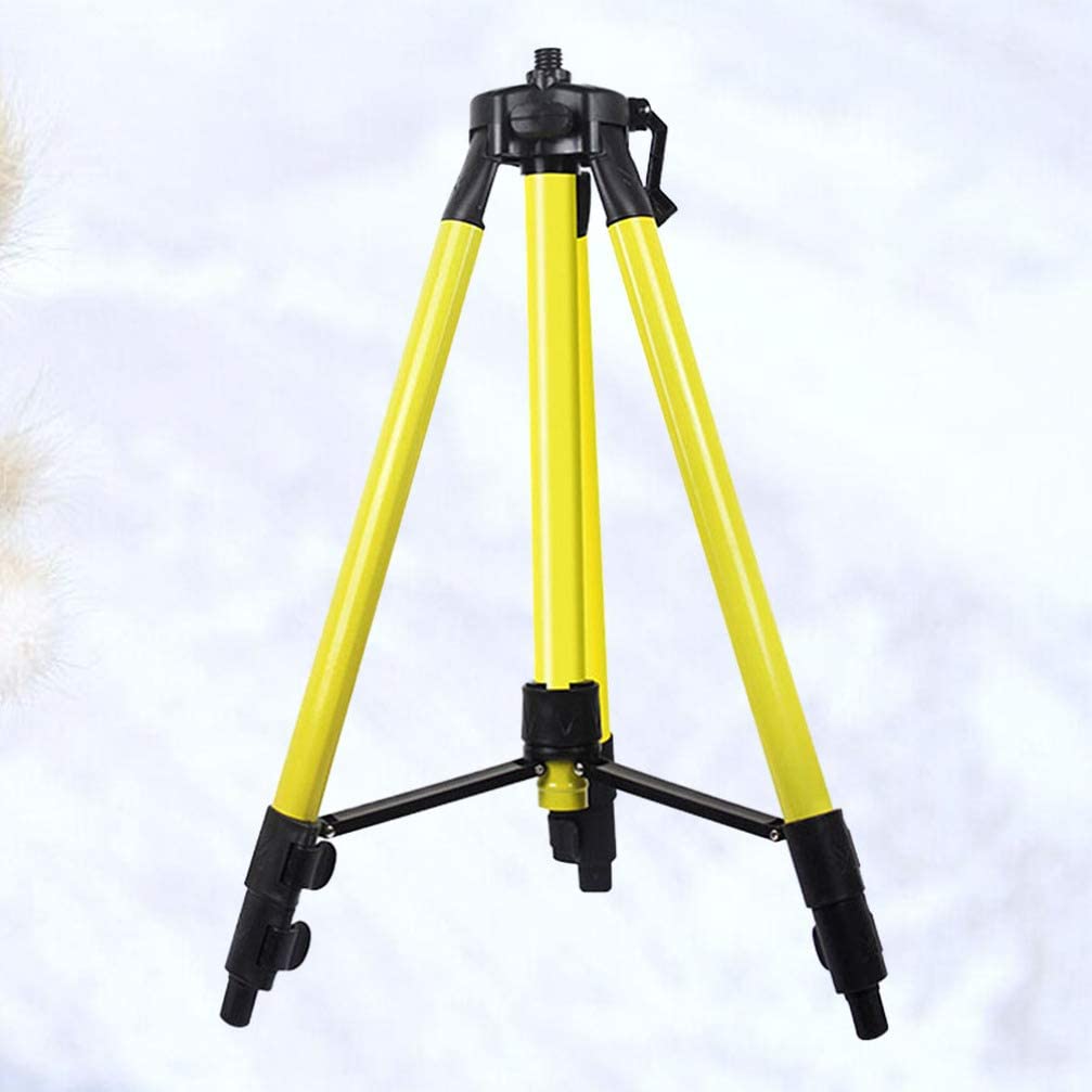 Mtian 2-Section Adjustable Laser Level Tripod for Surveying, Rotary and Line Lasers (YELLOW)