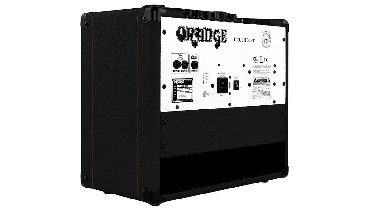 Orange Amps Crush 35RT Watt Guitar Combo Amplifier with 4- Stage Preamp, Active 3 Band EQ and CabSim-loaded Headphone Output for Electric Guitars (Orange, Black)