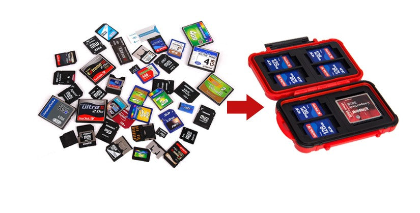 Eirmai Water-Resistant Camera Memory Card Case Durable Micro SD CF TF Card Storage Box