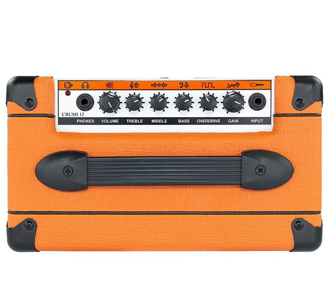 Orange Amps Crush 12 Watts Guitar Combo Amplifier with Active 3 Band EQ and CabSim-Loaded Headphone Output for Electric Guitars (Black, Orange)