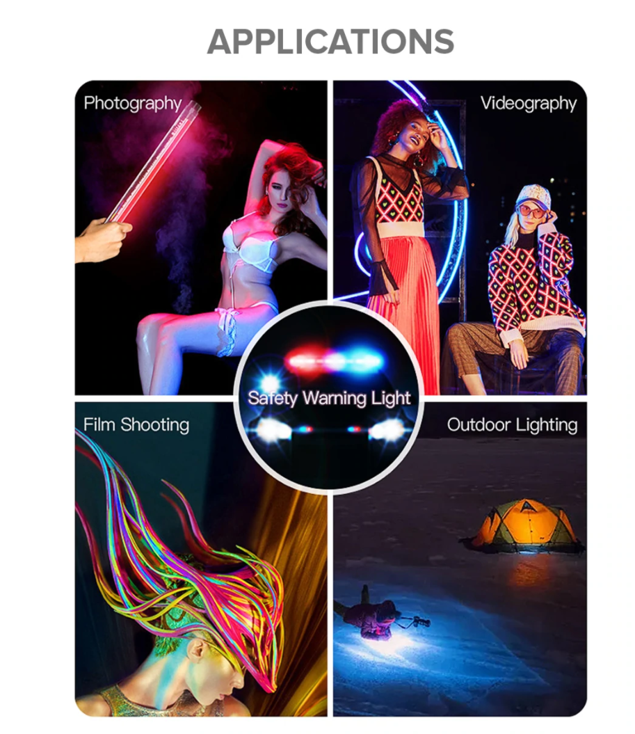 Luxceo P7RGB Pro Bluetooth Waterproof Video Light with 8 Lighting Modes and App Intelligent Control